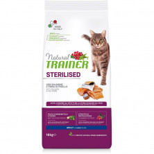 Сухой корм Trainer Natural Sterilised для взрослых стерилизованных кошек с лососем - 10 кг