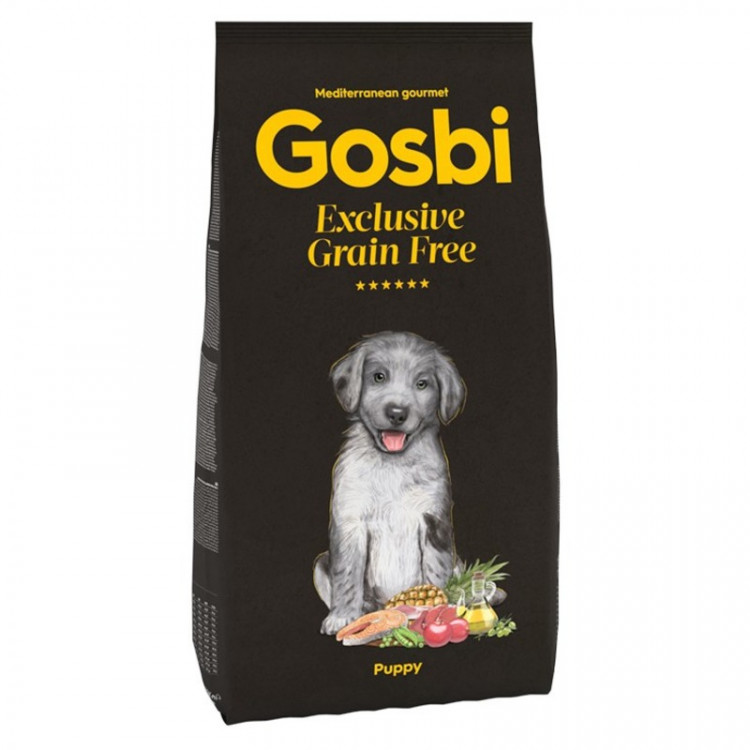 Сухой беззерновой корм Gosbi Exclusive для щенков с лососем и ягненком - 600 г