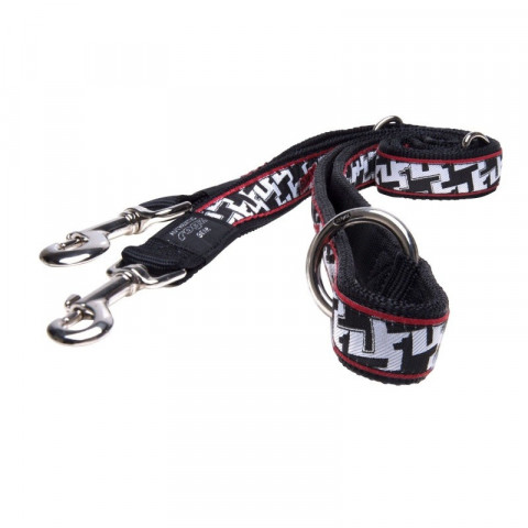 Поводок перестежка Rogz для собак крупных и средних пород черный 1,0-1,3-1,6 м 1 ш