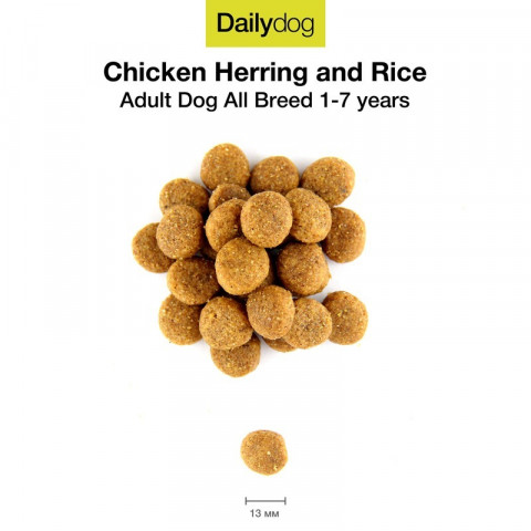 Dailydog Adult All Breed сухой корм для взрослых собак всех пород с курицей, сельдью и рисом 3 кг