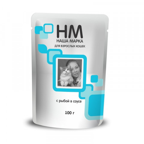 Наша Марка для кошек с рыбой 100 г (паучи)