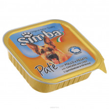 Simba Dog консервы для собак паштет курица с печенью 150