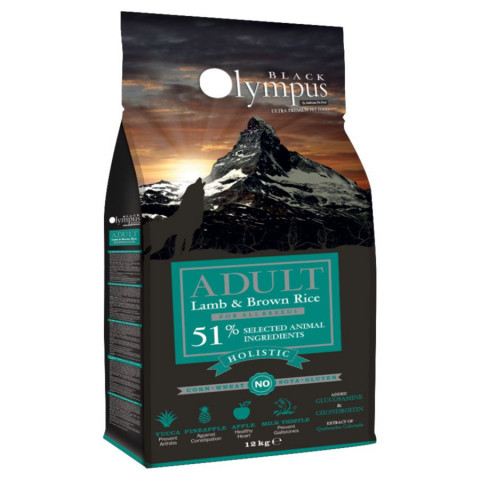 Black Olympus Adult Medium Lamb & Brown Rice сухой корм для собак средних пород с ягненком и коричневым рисом - 12 кг