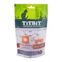 TiTBiT Хрустящие подушечки для кошек с говядиной для выведения шерсти - 60 г