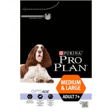Purina PRO PLAN для взрослых собак старше 7 лет средних и крупных пород OPTIAGE с курицей и рисом - 3 кг