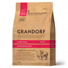 GRANDORF DOG Lamb&Turkey MED&MAXI (ягнёнок с индейкой для собак средних и крупных пород) 3 кг.