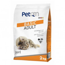 PetQM Cat Basic Adult with Poultry & Vegetables сухой корм для кошек всех пород с курицей - 10 кг