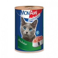 MonAmi влажный корм для взрослых кошек любых пород с индейкой - 0,35 кг