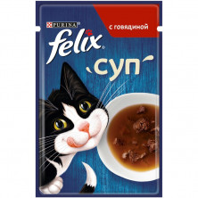 Felix суп для взрослых кошек с говядиной - 48 г