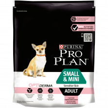 Purina Pro Plan сухой корм для взрослых собак мелких и карликовых пород с чувствительной кожей с лососем и рисом - 700 гр