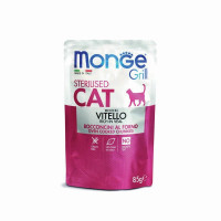Влажный корм Monge Cat Grill для стерилизованных кошек с итальянской телятиной - 85г