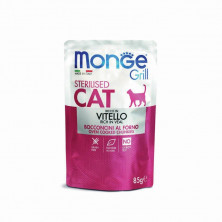 Влажный корм Monge Cat Grill для стерилизованных кошек с итальянской телятиной - 85г