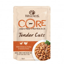 Wellness Сore Tender cuts паучи из курицы с индейкой в виде нарезки в соусе для кошек - 85 г