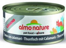 Almo Nature Legend Adult Cat Tuna&Squids консервированный корм с цельными кусочками тунца и кальмарами в бульоне для взрослых кошек - 70 г