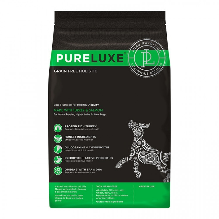 Сухой корм PureLuxe для активных собак с индейкой и лососем 1.81 кг