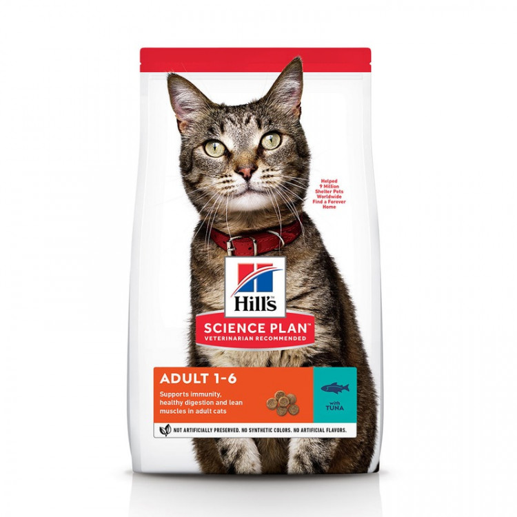 Hill's Science Plan Optimal Care сухой корм для кошек от 1 до 6 лет с тунцом - 10 кг