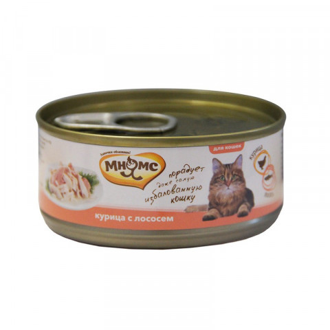 Мнямс консервы Курица с лососем в нежном желе для кошек - 70 г