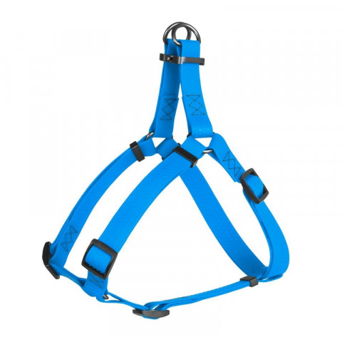 Waudog Waterproof шлея водостойкая, металическая фурнитура, голубая, В=20 мм, L=50-80 см