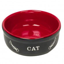 Nobby миска керамическая с надписью "Cat", красно-черная - 240 мл
