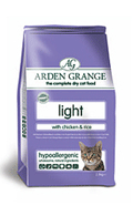 Arden Grange Adult Cat Light сухой беззерновой диетический корм для взрослых кошек с курицей и рисом - 4 кг