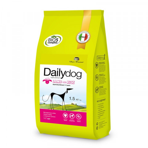 Сухой корм Dailydog Adult Small Breed Lamb and Rice для взрослых собак мелких пород с ягненком и рисом 1.5 кг