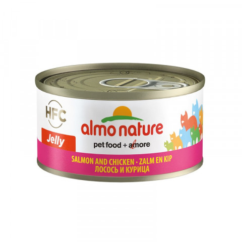 Almo Nature Legend Adult Cat Salmon&Chicken консервированный корм с цельными кусочками лосося и курицы в бульоне для взрослых кошек - 70 г