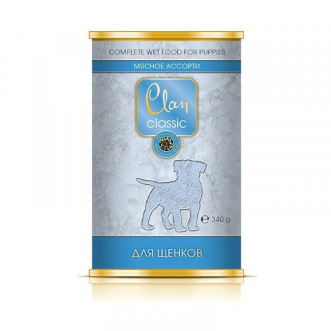 Clan Classic влажный корм для щенков мясное ассорти в консервах - 340 г