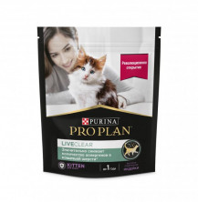 Pro Plan LiveClear Kitten сухой корм для котят, снижающий количество аллергенов в шерсти, с индейкой - 400 г