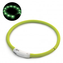 Triol Night City S ошейник светодиодный \"Шнурок\", салатовый, 10х500 мм