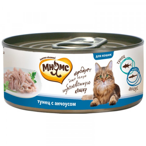 Мнямс консервы Тунец с анчоусами в нежном желе для кошек - 70 г