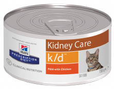 Влажный диетический корм для кошек Hill's Prescription Diet k/d Kidney Care при хронической болезни почек, с курицей - 156 г